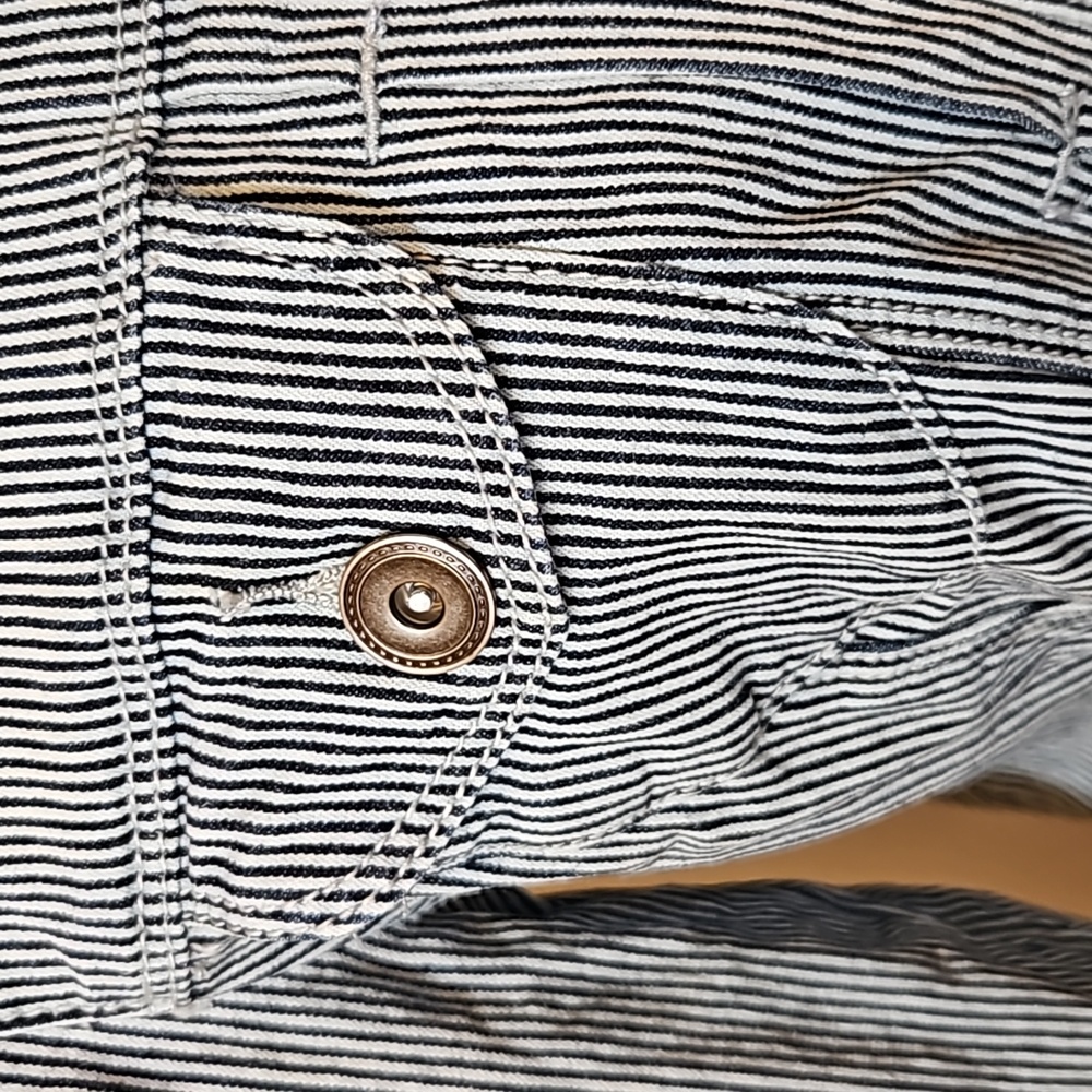 Baccini Jacket Button Down S Stripes Small Black … - image 4